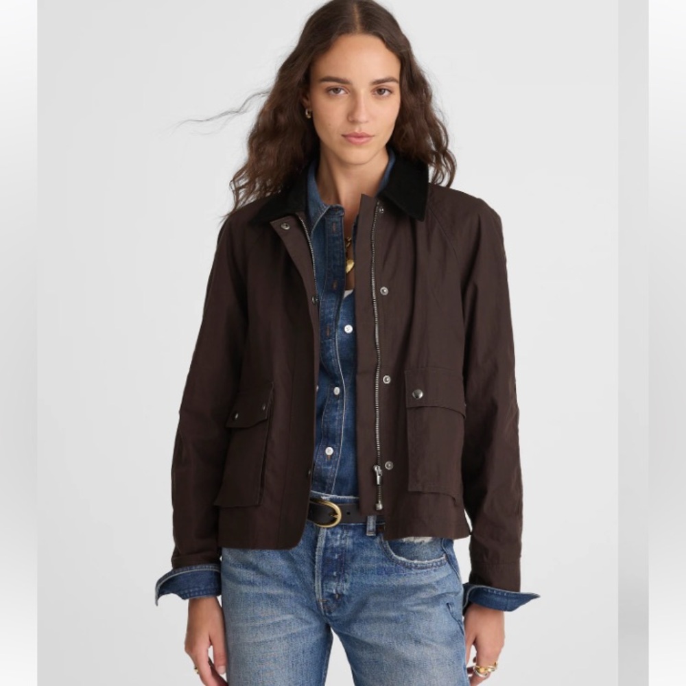 Madewell Waxed Zip Front Jacket